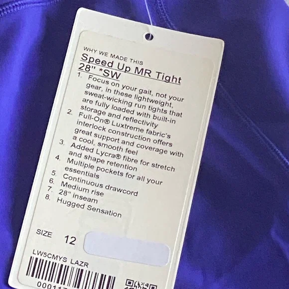 📍NWT📍Lululemon Seawheeze 2020 Limited EDT. Speed Up Mid Rise Tight 28”